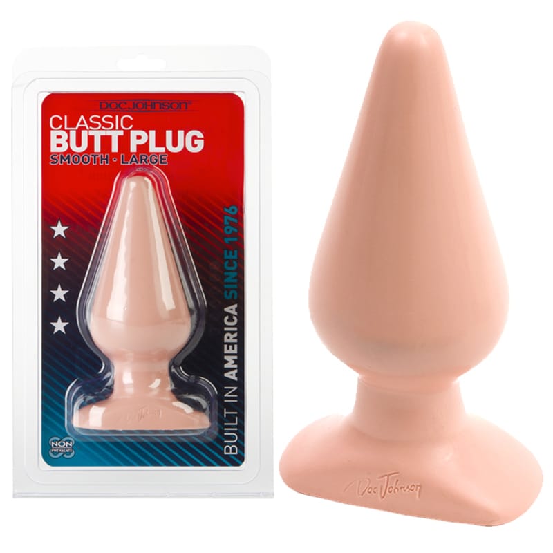 Doc Johnson Classic Butt Plug - Smooth Large - Pink